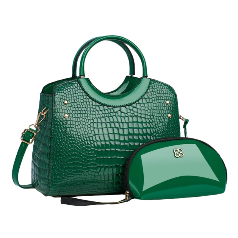 Trendy PU Leather Handbag Set for Women – Stylish Tote Bag Karina