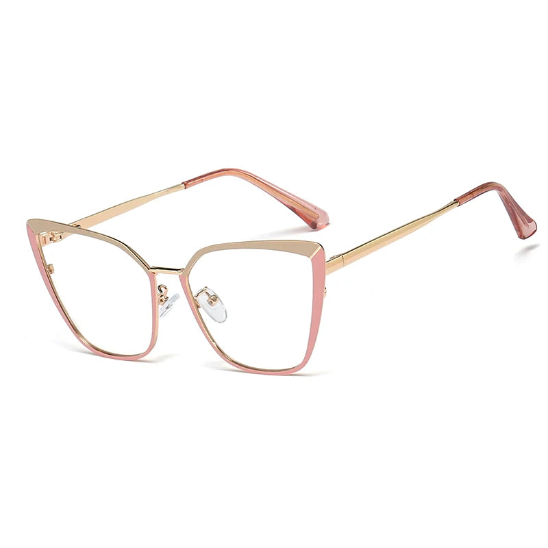 New Design Metal Prescription Glasses – Blue Light Blocking Frames with Silicone Nose Pads