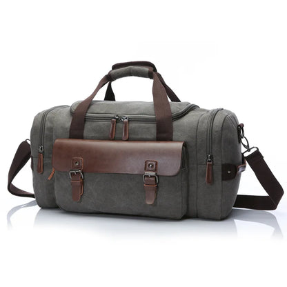 Canvas Travel Handbag – Large Capacity Crossbody Tote Bag for Travel and Daily Use