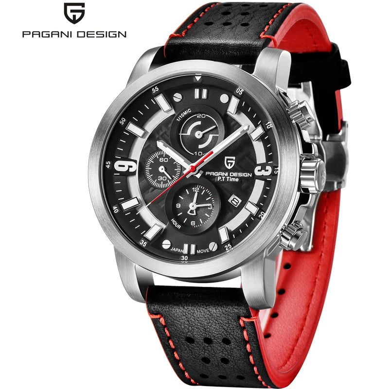 PAGANI DESIGN 2771 Men's Outdoor Sports Quartz Watch - Chronograph, Durable and Stylish
