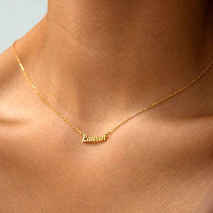 Personalized Custom Name & Letter Pendant Necklace – 18K Gold Plated Stainless Steel Jewelry for Women & Couples Erin