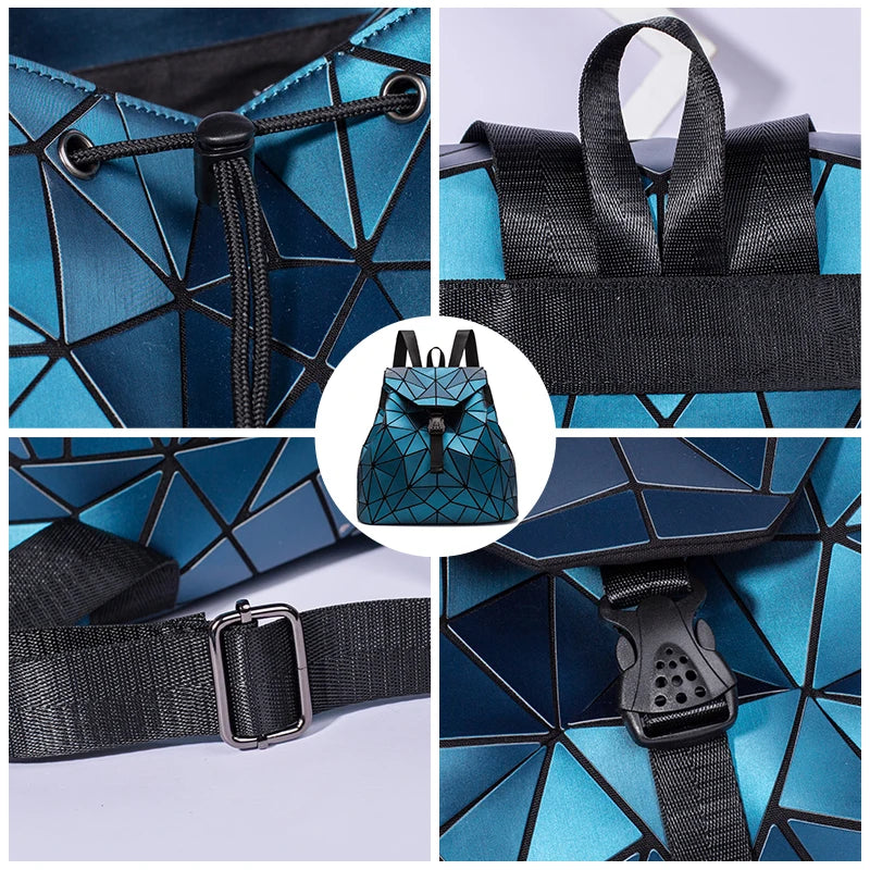Women Backpack School Bag Teenage Girls Geometric Backpack Travel Camping Waterproof School Backpack Andrea