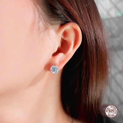 Elegant 925 Sterling Silver Huggie Earrings for Women – Sparkling Zirconia, Perfect Daily Wear or Gift Mina