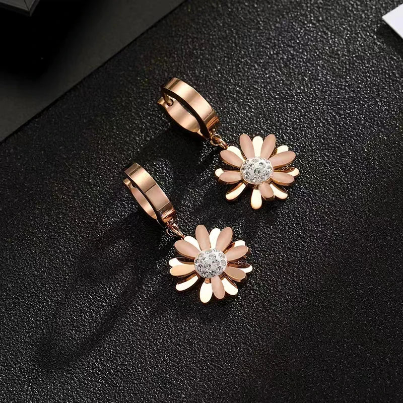 Shengke Women’s Waterproof Quartz Watch Set – Elegant Necklace & Earrings Jewelry Gift Thalia