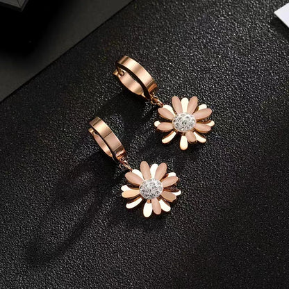 Shengke Women’s Waterproof Quartz Watch Set – Elegant Necklace & Earrings Jewelry Gift Thalia