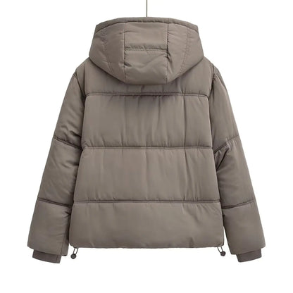 Women's Winter Fashion Double-Layer Cotton Hooded Jacket - Vintage Long-Sleeve Outerwear Coat for Chic Style Alison