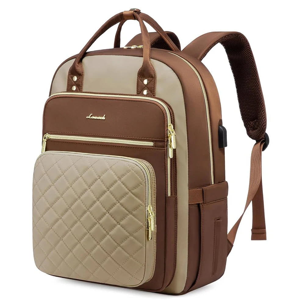 LOVEVOOK Fashion Travel Backpack | Water-Resistant, Multi-Pocket College Bookbag for Women, Fits 15.6" & 17" Laptops