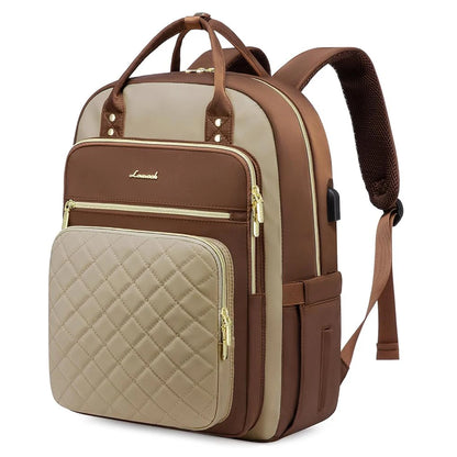 LOVEVOOK Fashion Travel Backpack | Water-Resistant, Multi-Pocket College Bookbag for Women, Fits 15.6" & 17" Laptops