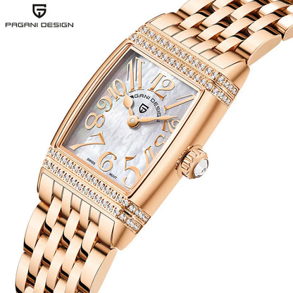 Pagani Design 1737 – Luxury Quartz Watch for Women with Stainless Steel Band, Waterproof Dial, and Elegant Design