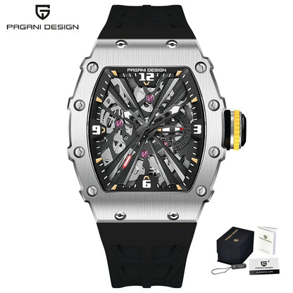 PAGANI DESIGN PD‑1738 Men’s Quartz Watch | Luxury Sport Wristwatch with Sapphire Glass, Stainless Steel, Waterproof (VH65 Movement)