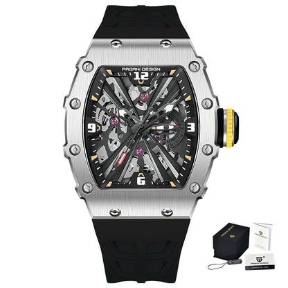 PAGANI DESIGN PD‑1738 Men’s Quartz Watch | Luxury Sport Wristwatch with Sapphire Glass, Stainless Steel, Waterproof (VH65 Movement)