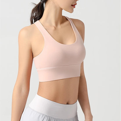 Adjustable Buckle High-Impact Sports Bra | Shock-Absorbing Fitness Yoga Bra with Padded Support for Women
