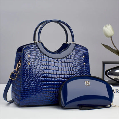 Trendy PU Leather Handbag Set for Women – Stylish Tote Bag Karina