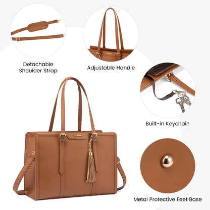 LOVEVOOK Laptop Tote Bag Set | 15.6/17 inch Briefcase for Women, Work & Travel Shaira