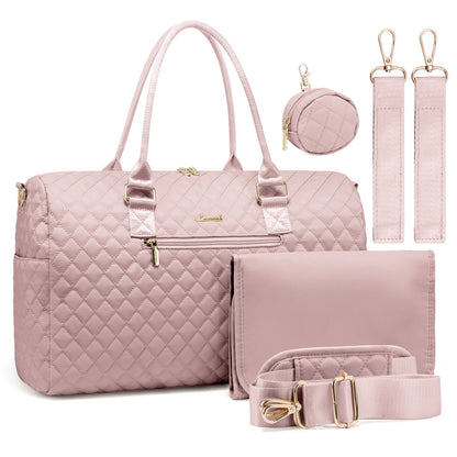 Waterproof Mommy Travel Bag | Large Capacity Duffle with Changing Pad & Pacifier Case Sarah