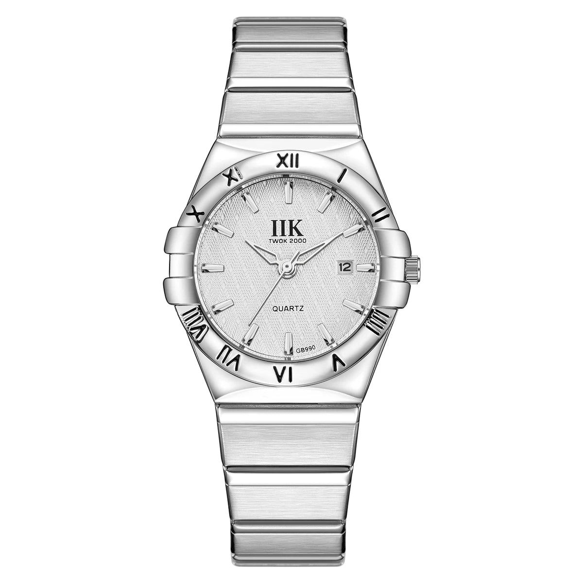 Stylish IIK GB990L Women's Wristwatch – Waterproof Quartz Stainless Steel Watch in Blue, Pink, White, and Black Marilla