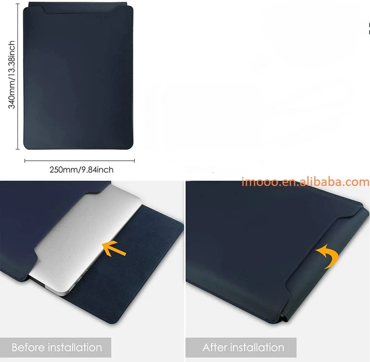 3-in-1 Laptop Bag with Stand & Mouse Pad | PU Leather Laptop Sleeve Case for 11-16 Inch Notebooks | Stylish & Portable Cover