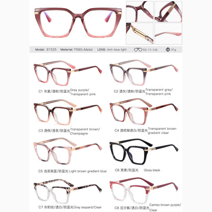 Women’s Square TR90 Optical Glasses – Fashionable Anti-Blue Light Eyewear Keira