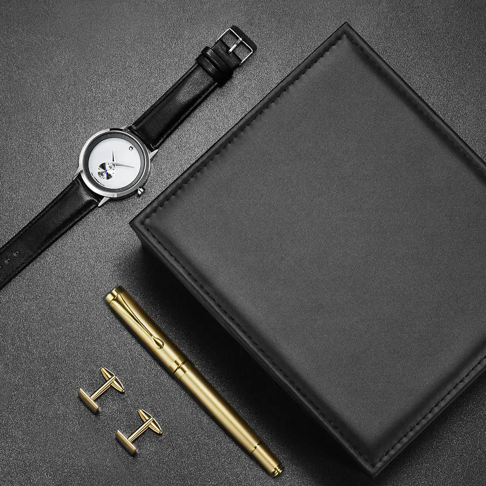 Sinobi Men’s Watch Gift Set – Luxury Watch, Pen & Collar Buckle in Box