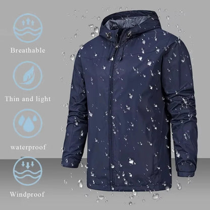 Men's Waterproof Biker Jacket – Windbreaker Raincoat for Hiking, Camping & Climbing Severus