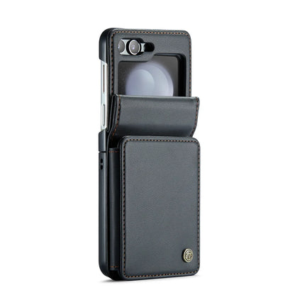Retro PU Leather Flip Cover | Wallet Case with Card Slots & Kickstand for Samsung Galaxy Z Flip 5