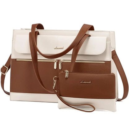 LOVEVOOK 2-Piece Laptop Tote & Shoulder Bag Set | 15.6-inch Women’s Briefcase