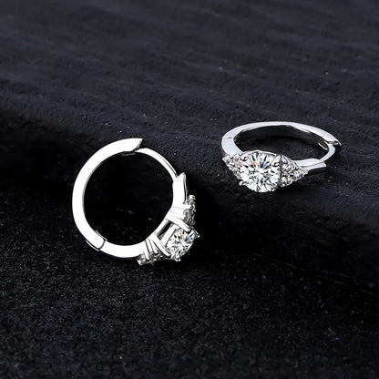 S925 Silver 1-Carat Moissanite Earrings – Elegant and Stylish for Women Belle