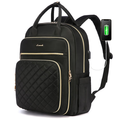 LOVEVOOK Fashion Travel Backpack | Water-Resistant, Multi-Pocket College Bookbag for Women, Fits 15.6" & 17" Laptops