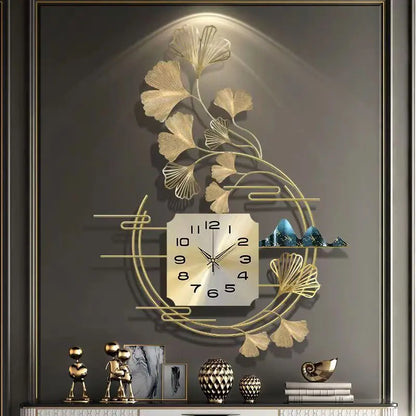 Nordic Light Luxury Silent Wall Clock – Modern Hanging Clock for Living Room, Porch, and Home Decoration