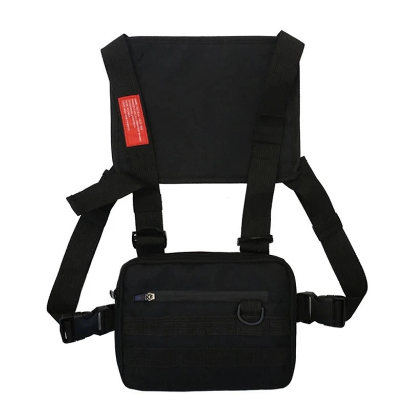 Men's Tactical Chest Rig Bag – Casual Outdoor Style Streetwear Messenger Bag with Molle Design, Small Oxford Vest Bag for Hip-Hop and Everyday Use Joel