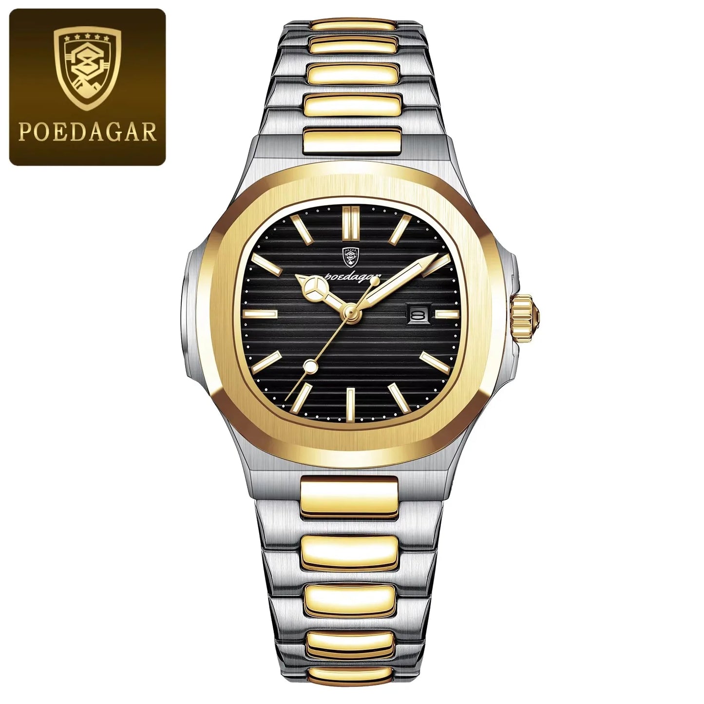 POEDAGAR 789 Ladies Luxury Watch – High-Quality Square Stainless Steel Waterproof Quartz Women's Fashion Business Watch Charlize