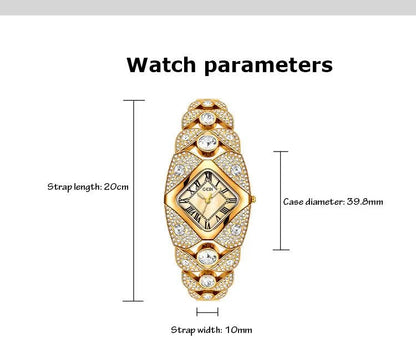 GEDI L008 Women’s Bracelet Watch – Elegant Rhinestone Luxury Quartz Wristwatch | Fashion High‑Quality Ladies’ Watch & Perfect Gift