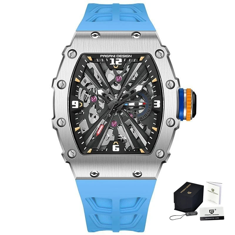 PAGANI DESIGN PD‑1738 Men’s Quartz Watch | Luxury Sport Wristwatch with Sapphire Glass, Stainless Steel, Waterproof (VH65 Movement)