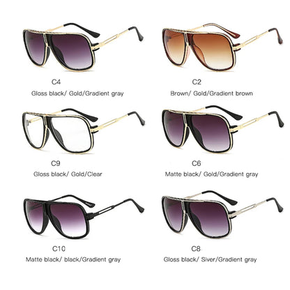 Oversized Pilot Sunglasses for Women & Men - Stylish Driving Shades