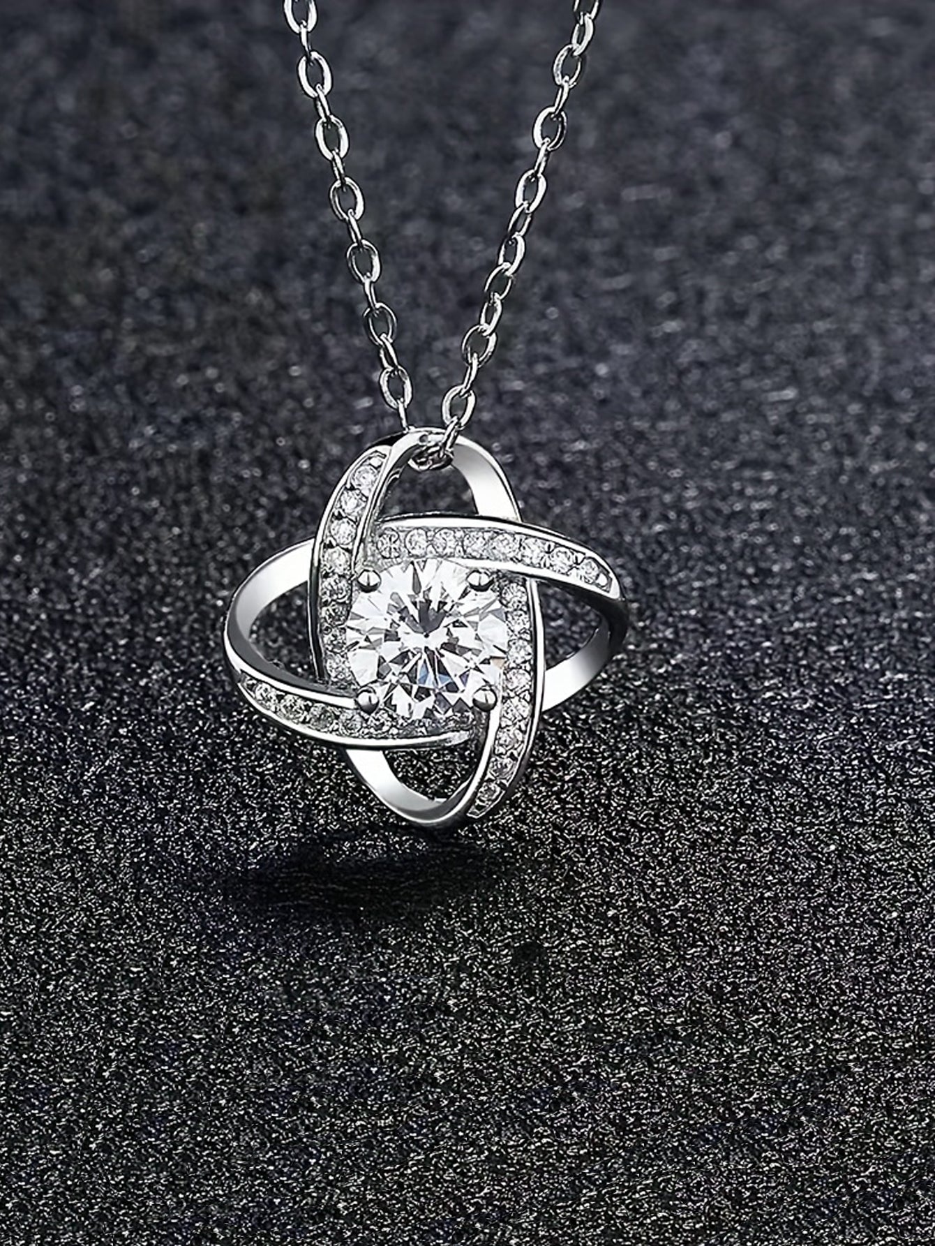 Moissanite Pendant Necklace in S925 Sterling Silver – Fine Jewelry for Women Anemone