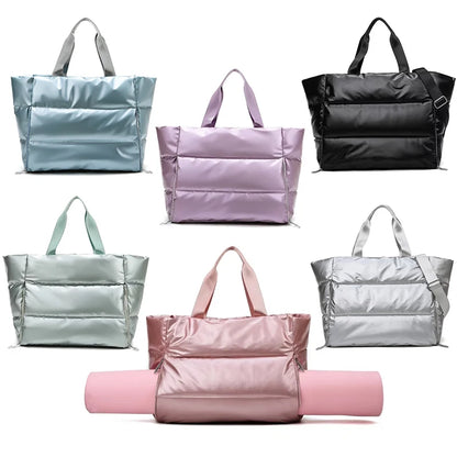 Tote Bag - Puffer Bags for Women | Stylish Handbags for Ladies | Yoga Mat Waterproof Purses Hershey