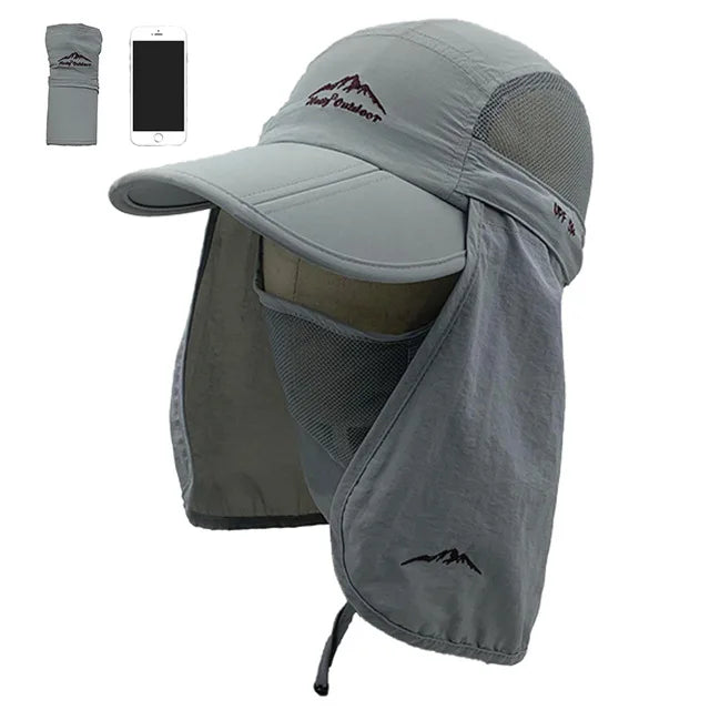 Foldable Waterproof UV Protection Visor Hat – Quick-Dry Baseball Cap with 360° Sun Shield for Men & Women, Fishing & Hiking Ross