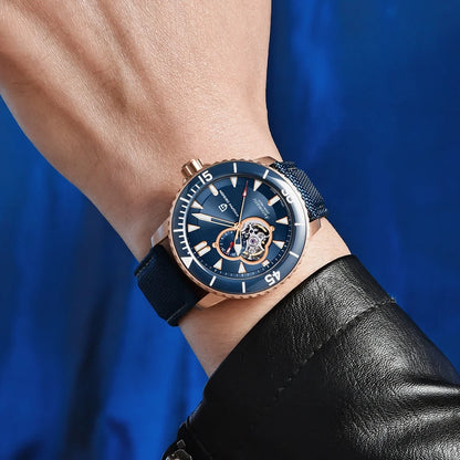PAGANI DESIGN PD‑1674 Men’s Skeleton Automatic Mechanical Watch | Japan NH39 Movement, Stainless Steel, 20ATM (200M) Waterproof Luxury Wristwatch