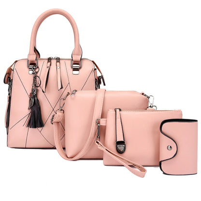 Fashion PU Leather Tote Bag Set for Women – Stylish Chain Shoulder Bags and Handbags Hannah