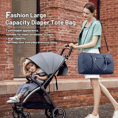 Waterproof Mommy Travel Bag | Large Capacity Duffle with Changing Pad & Pacifier Case Sarah