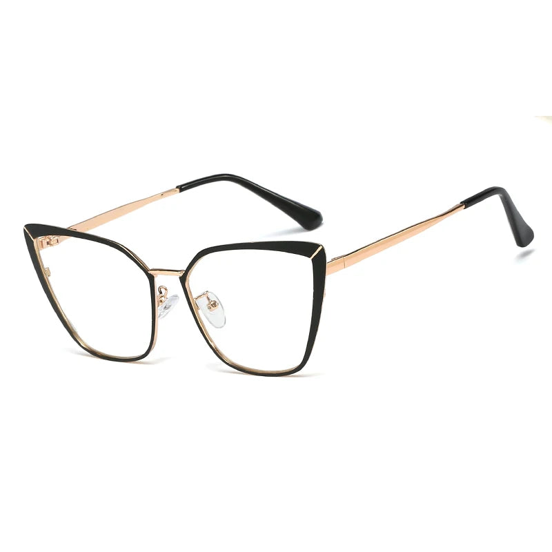 New Design Metal Prescription Glasses – Blue Light Blocking Frames with Silicone Nose Pads