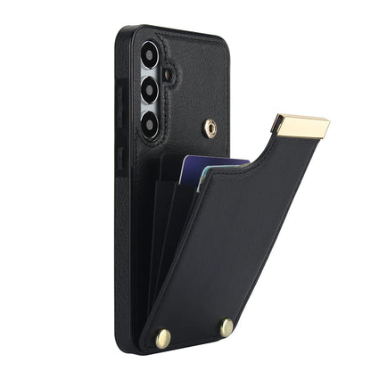 Magnetic Leather Wallet Phone Case | Shockproof Card Holder Back Cover for Samsung S24 & iPhone 15 Pro Max