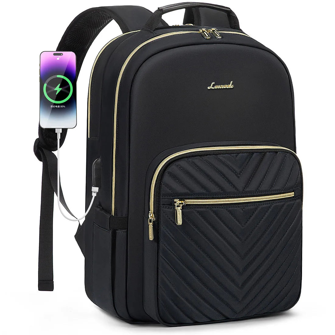 Waterproof Nylon Laptop Backpack for Women & Girls - 15.6 & 17-Inch College, School, Travel, and Business Bag
