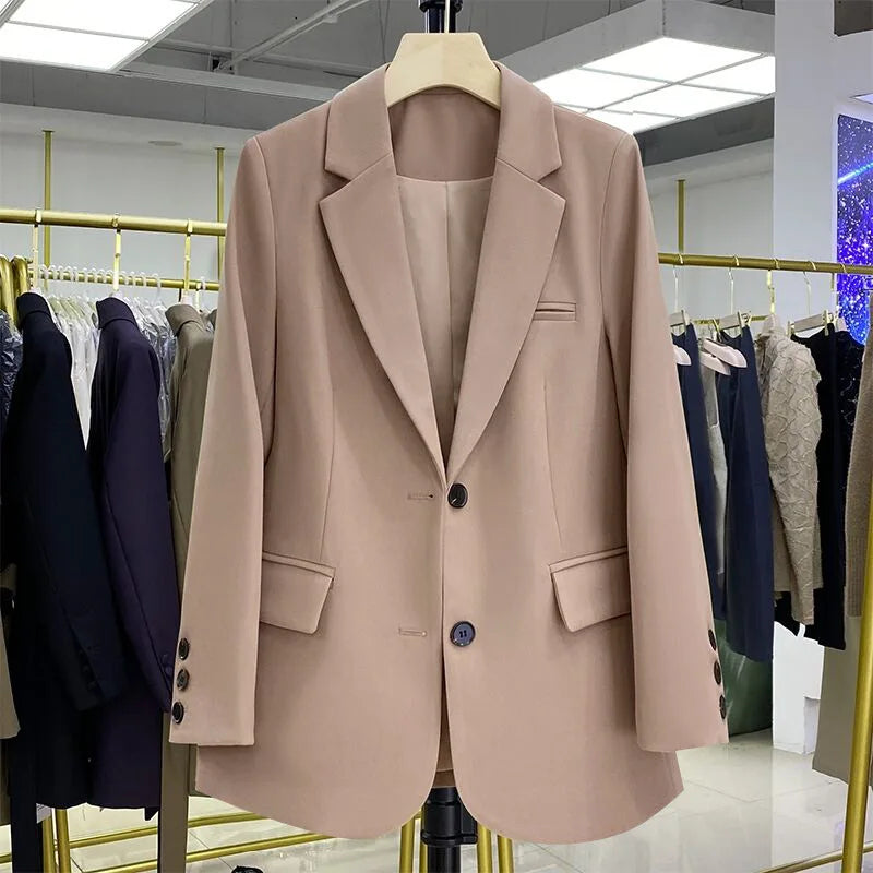 Stylish Women's Designer Long-Sleeve Loose Blazer – Casual Fashion Coats & Suits Ellen