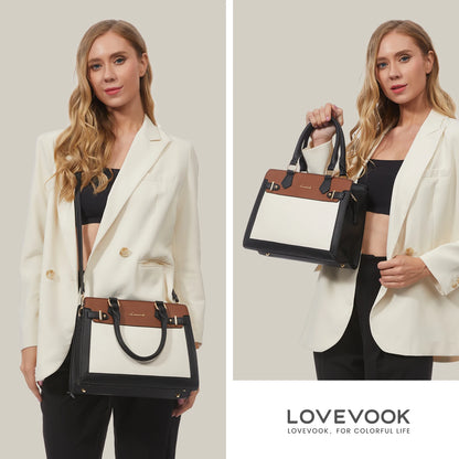 LOVEVOOK 2023 PU Leather Tote Bag Set for Women - 2pcs Handbags & Shoulder Bags Graciela