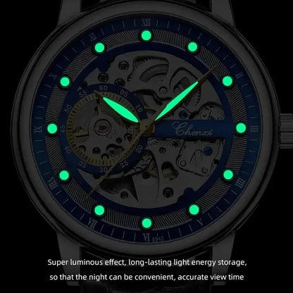 CHENXI 8843 Men’s Luxury Mechanical Watch – Automatic Skeleton Design, Waterproof Business Wristwatch