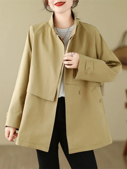 Autumn Women's Jackets – Fashionable Loose Fit Mid-to-Long Casual Style Arya