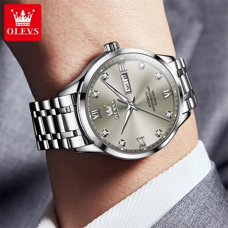OLEVS 9946 Men's Automatic Watch – Luxury Mechanical Wristwatch with Date Display, Top Brand Business Design