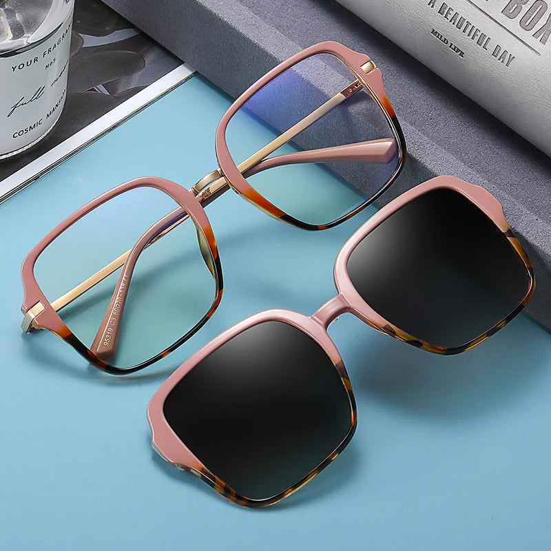 Women’s Polarized Blue Light Glasses with UV400 Protection – High-End TR90 Magnetic Clip-On Eyewear Raiza