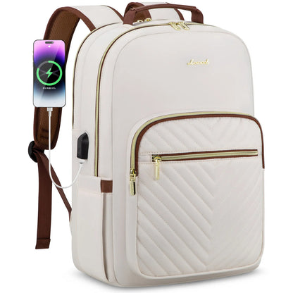 Waterproof Nylon Laptop Backpack for Women & Girls - 15.6 & 17-Inch College, School, Travel, and Business Bag